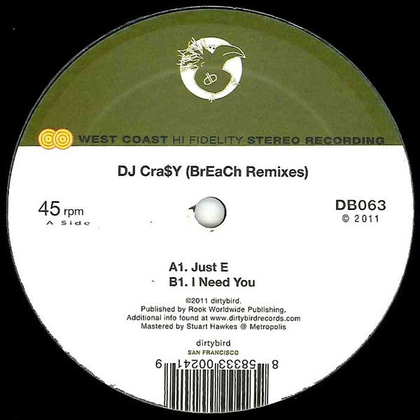 DJ Cra$Y : (Breach Remixes) (12")
