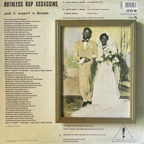 Ruthless Rap Assassins : And It Wasn't A Dream (12", Single)