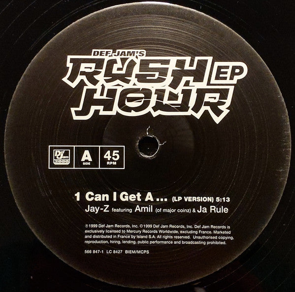 Jay-Z Featuring Amil And Ja Rule : Can I Get A... (Def Jam's Rush Hour EP) (12", EP)