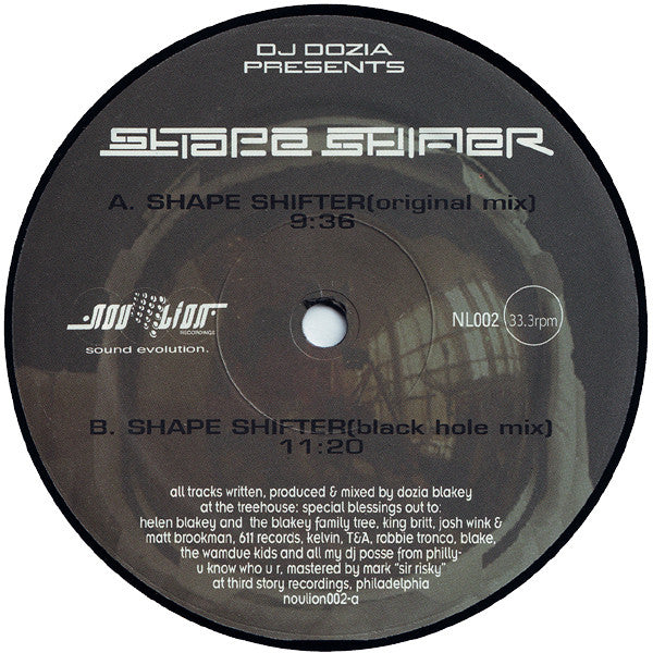 DJ Dozia : Shape Shifter (12")