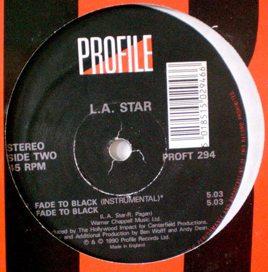 L.A. Star : Fade To Black (12")