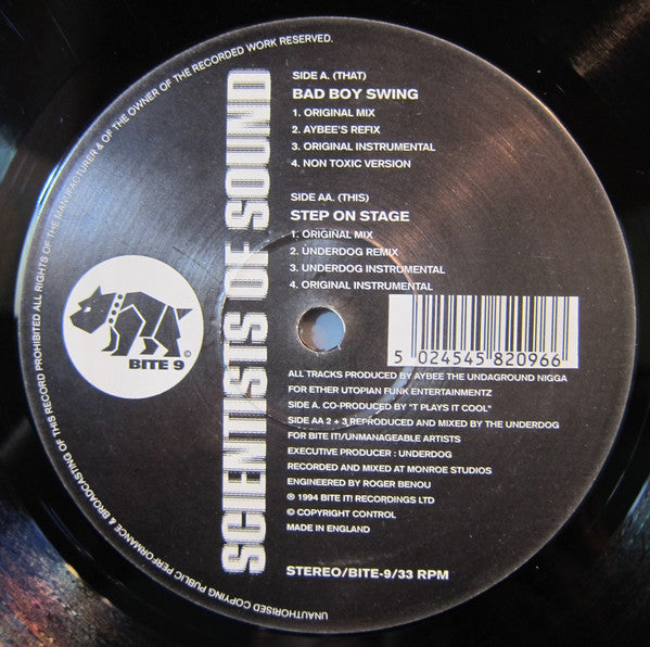 Scientists Of Sound : Bad Boy Swing / Step On Stage (12")