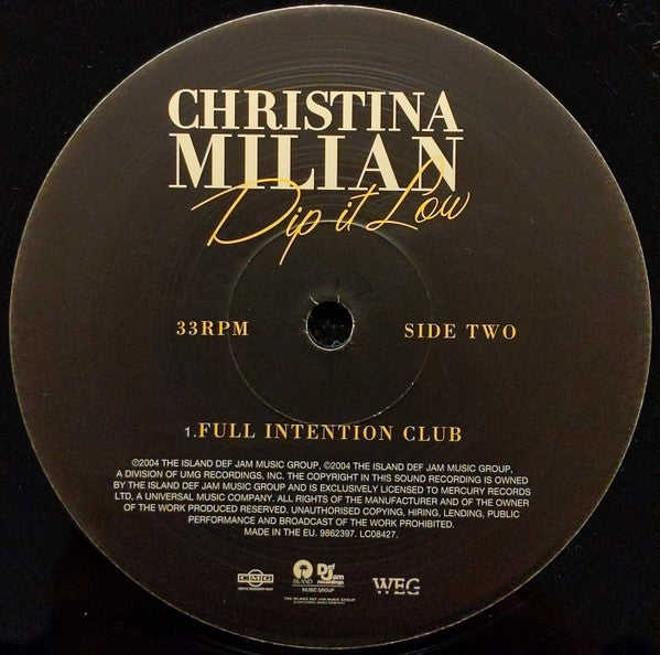 Christina Milian : Dip It Low (Mixes) (12", Single)