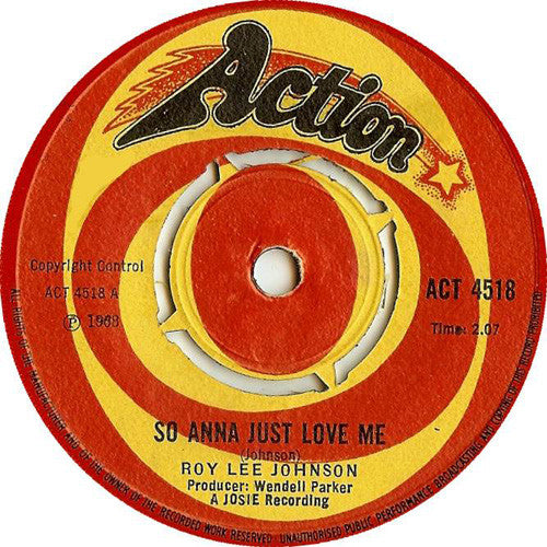 Roy Lee Johnson : So Anna Just Love Me / Boogaloo No.3 (7")