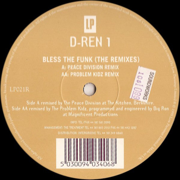 D-Ren 1 : Bless The Funk (The Remixes) (12")
