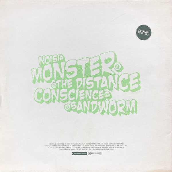 Noisia : Monster (2x12", EP)