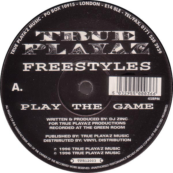 Freestyles : Play The Game / Learn From The Mistakes Of The Past (12")