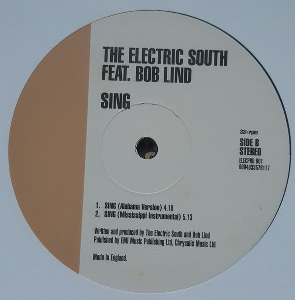 The Electric South Feat. Bob Lind : Sing (10")