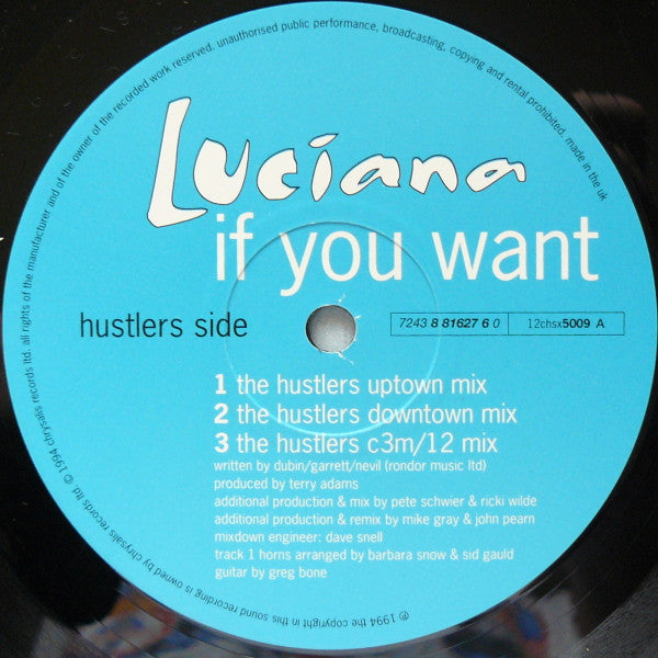 Luciana : If You Want (12")