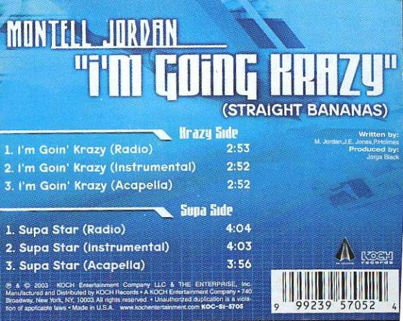 Montell Jordan : I'm Going Krazy (Straight Bananas) (12")