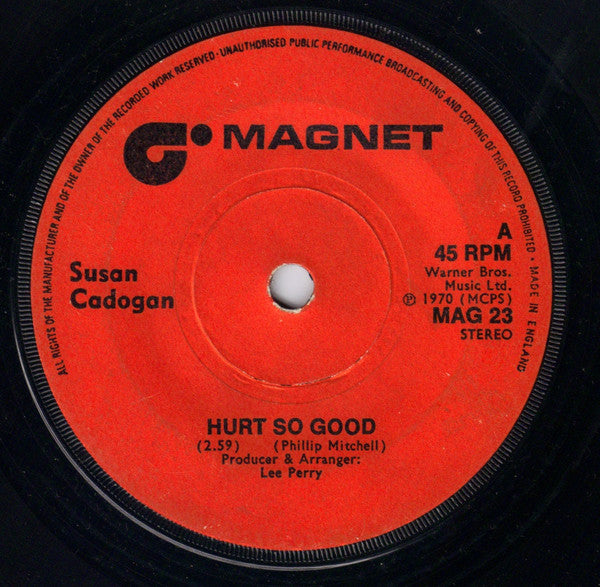 Susan Cadogan / The Upsetters : Hurt So Good / Loving Is Good (7", Single, Sol)
