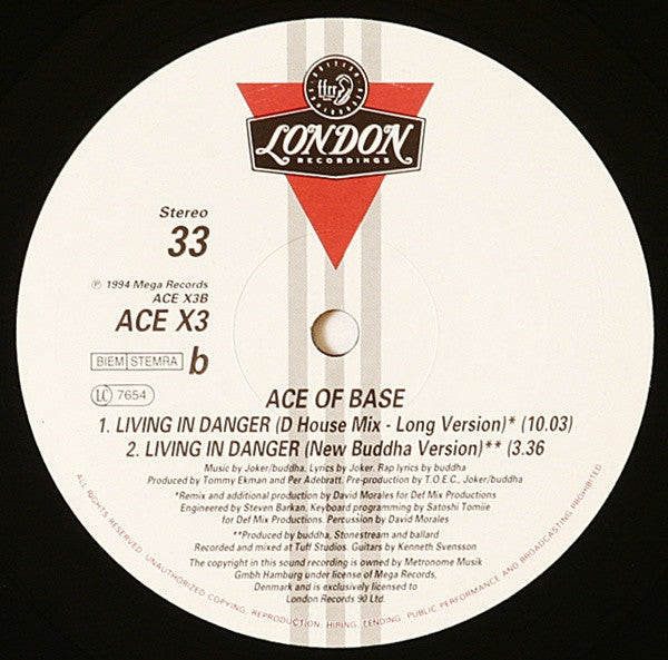 Ace Of Base : Living In Danger (12", Single)