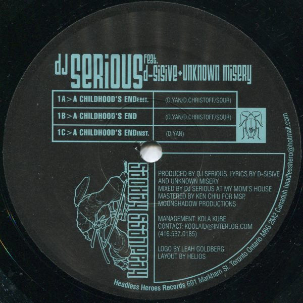 DJ Serious : A Childhood's End / X-Ray (Remix) (12", Single)