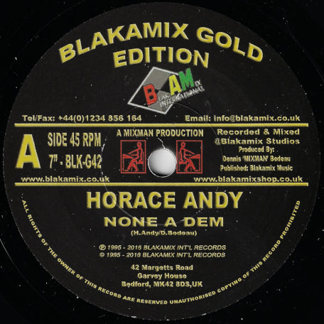 Horace Andy - None A Dem - Out Of Joint Records