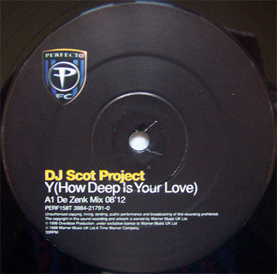 DJ Scot Project : Y (How Deep Is Your Love) (12")