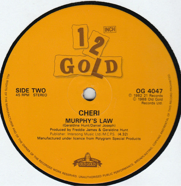Booker Newberry III / Cheri : Love Town / Murphy's Law (12")