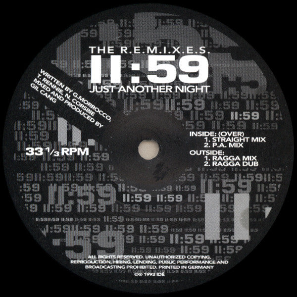 11:59 : Just Another Night (The Remixes) (12")
