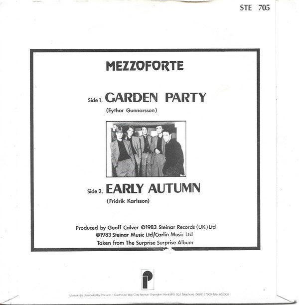 Mezzoforte : Garden Party (7", Single, Lyn)