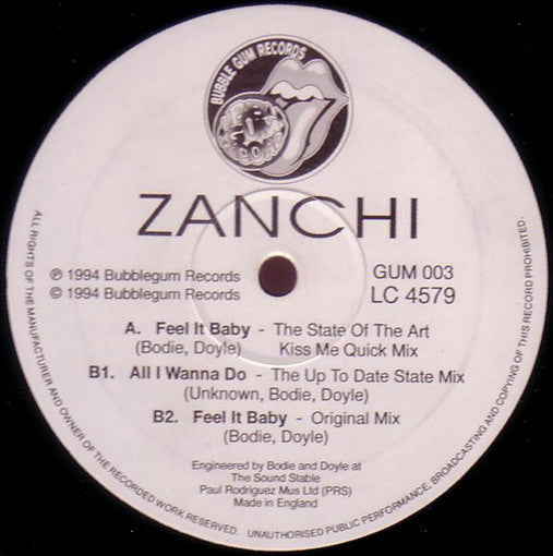 DJ Zanchi : Feel It Baby (12")