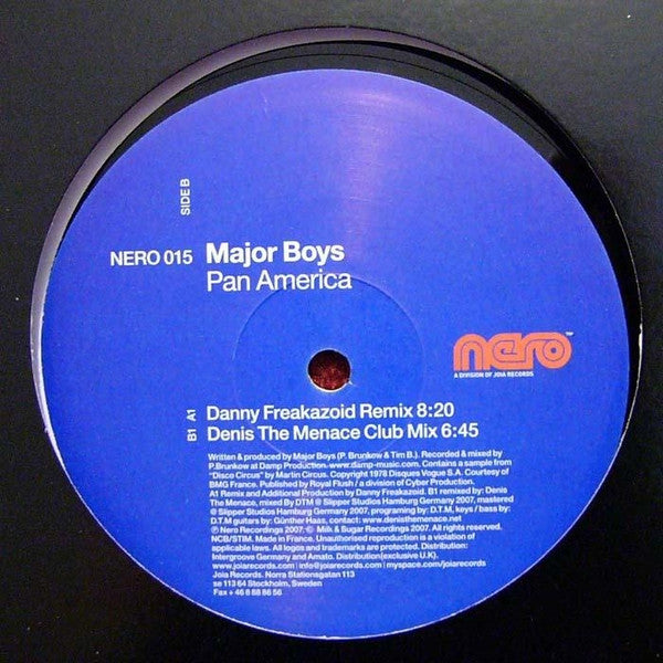 Major Boys : Pan America (12")