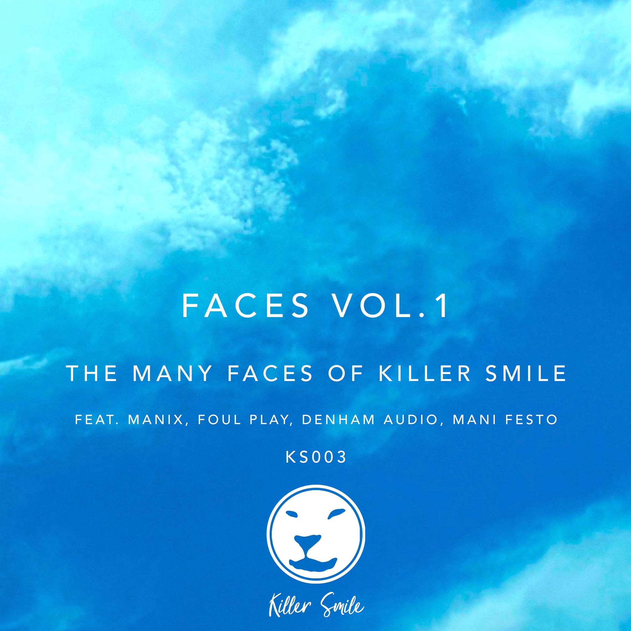 Various Artists - Faces Vol.1: The Many Faces of Killer Smile (Blue & White Marbled Vinyl)