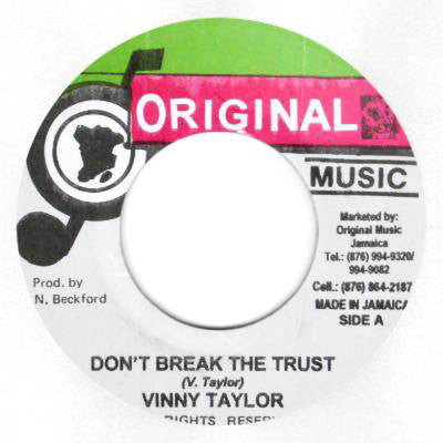 Vinny Taylor - Don't Break The Trust - Out Of Joint Records