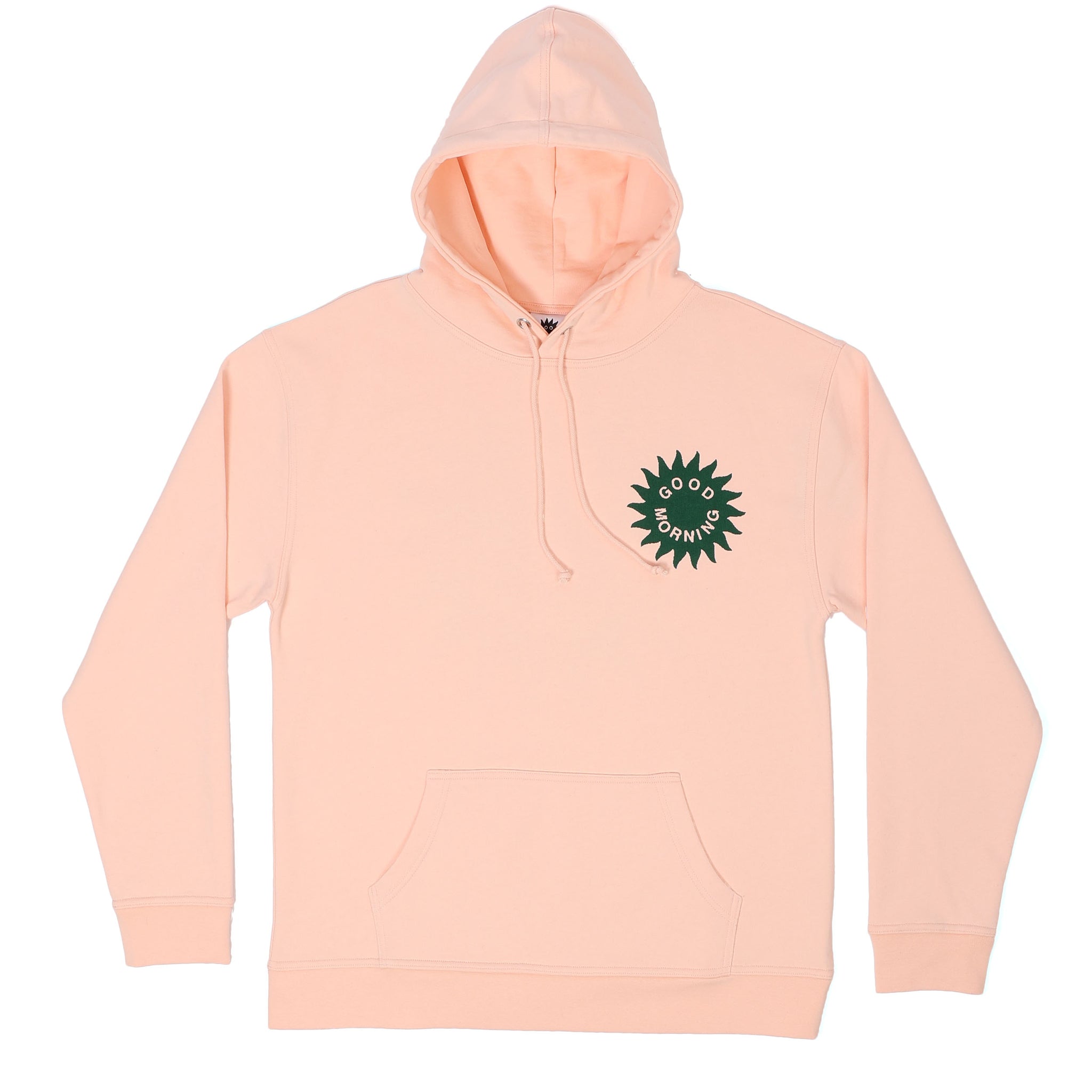 Sun Logo Pullover Fleece Hood Peach