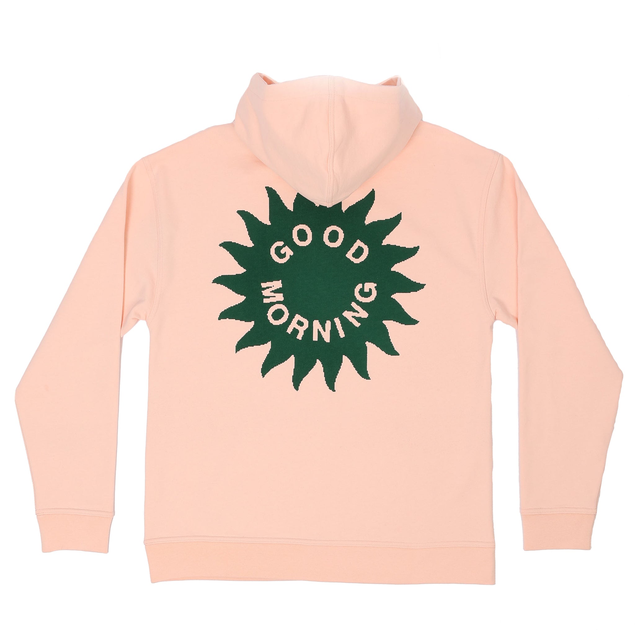 Sun Logo Pullover Fleece Hood Peach