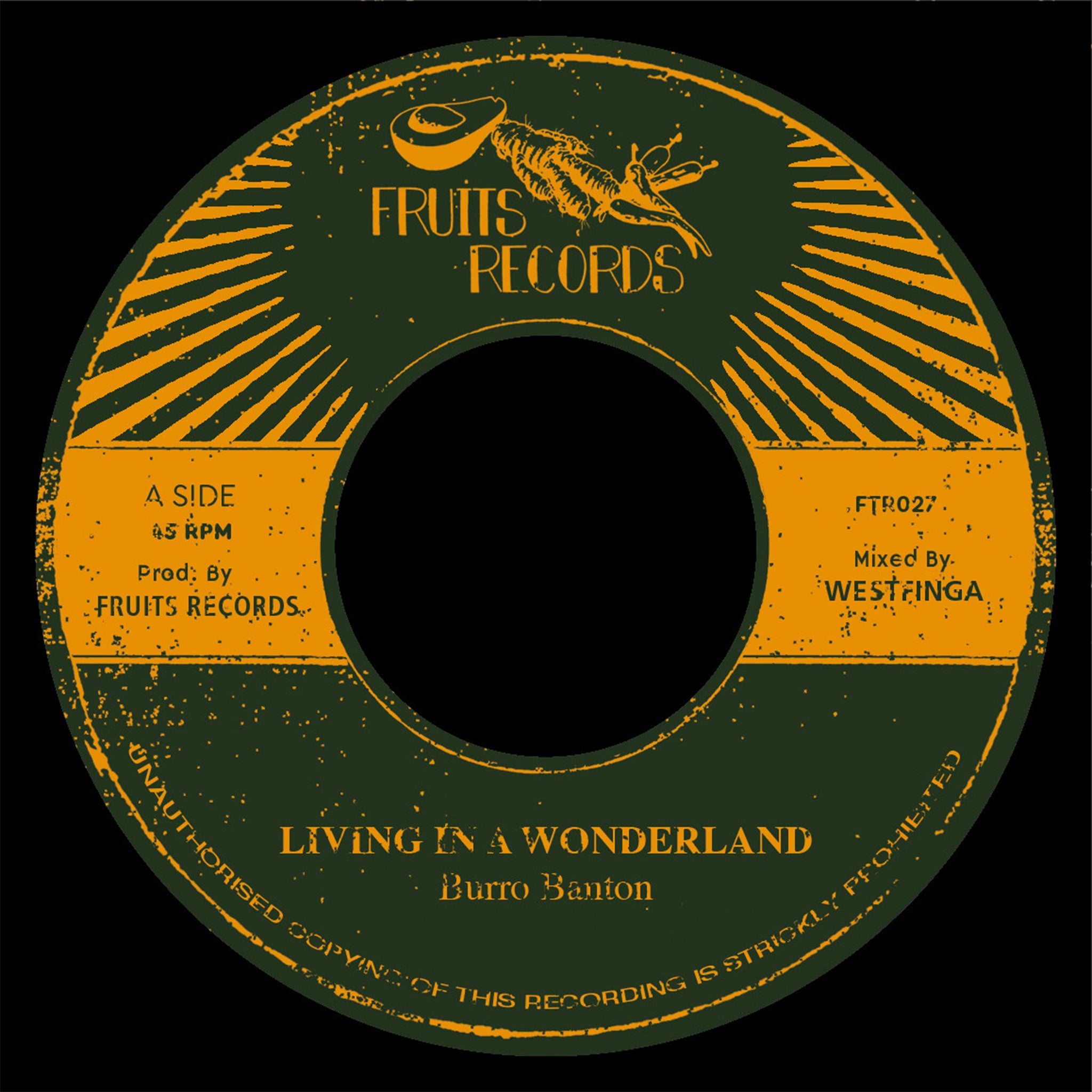 Burro Banton - Living In a Wonderland (7" Vinyl)